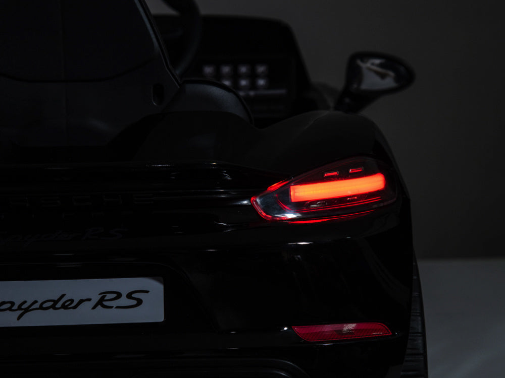 Porsche Spyder Rs, Voiture À Batterie Pour Enfants De 12 Volts, Pneus En Caoutchouc, Siège En Cuir Et Plus Encore !