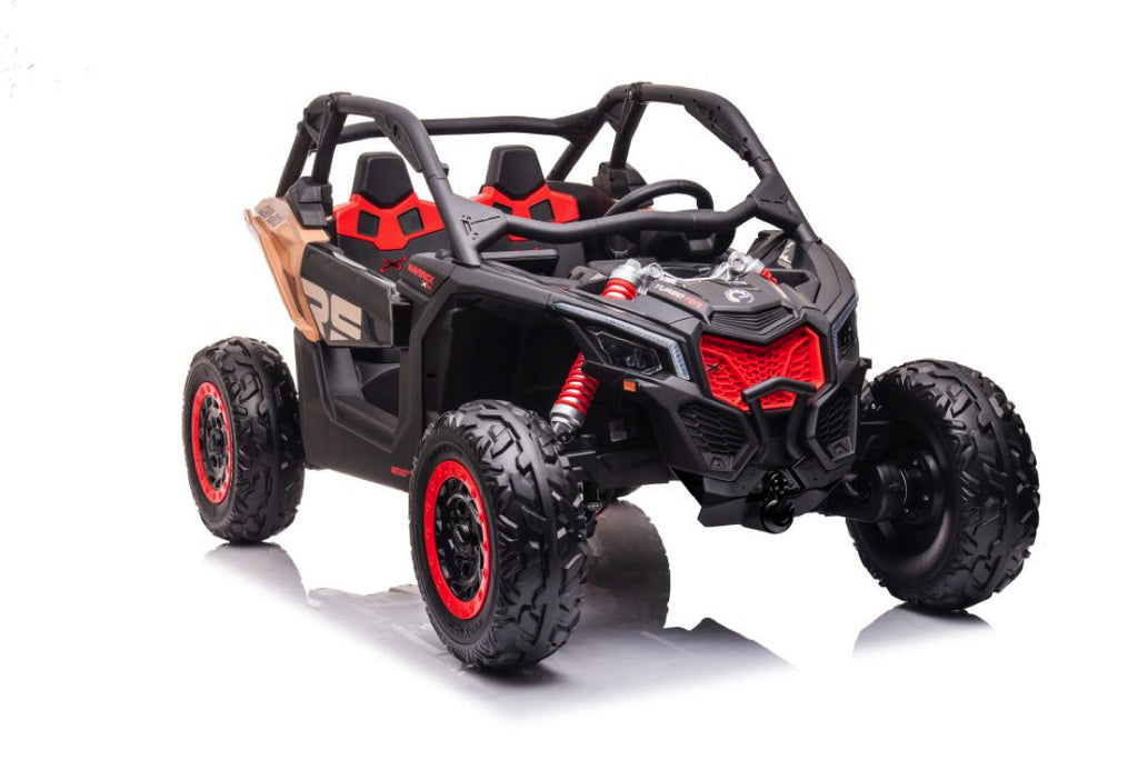 Buggy Can-Am Maverick 2 Places, 24V 14Ah, Siège Cuir, Pneus Caoutchouc