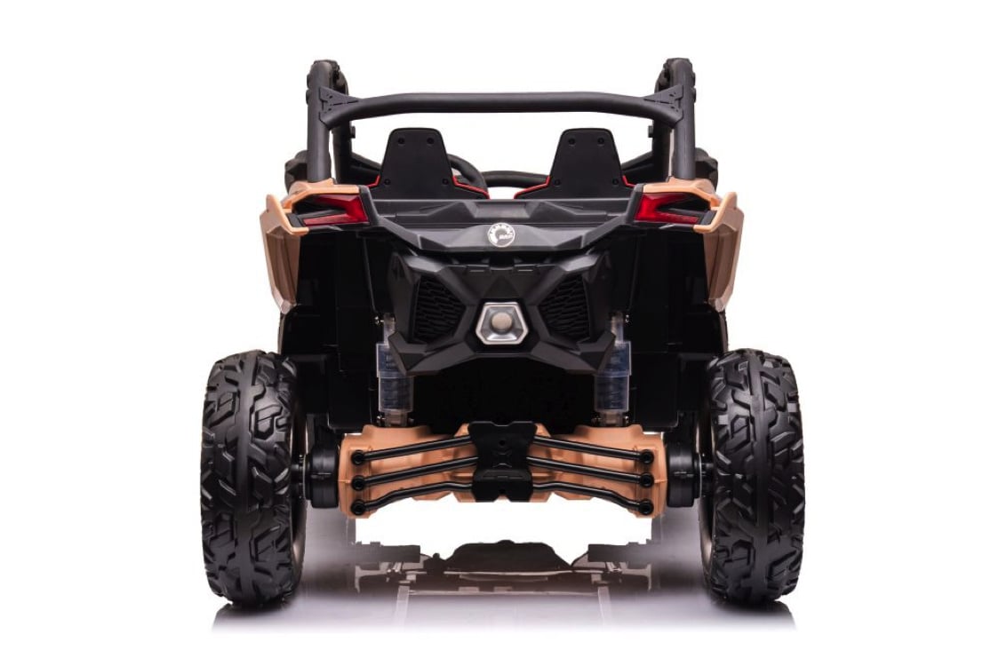 Buggy Can-Am Maverick 2 Places, 24V 14Ah, Siège Cuir, Pneus Caoutchouc