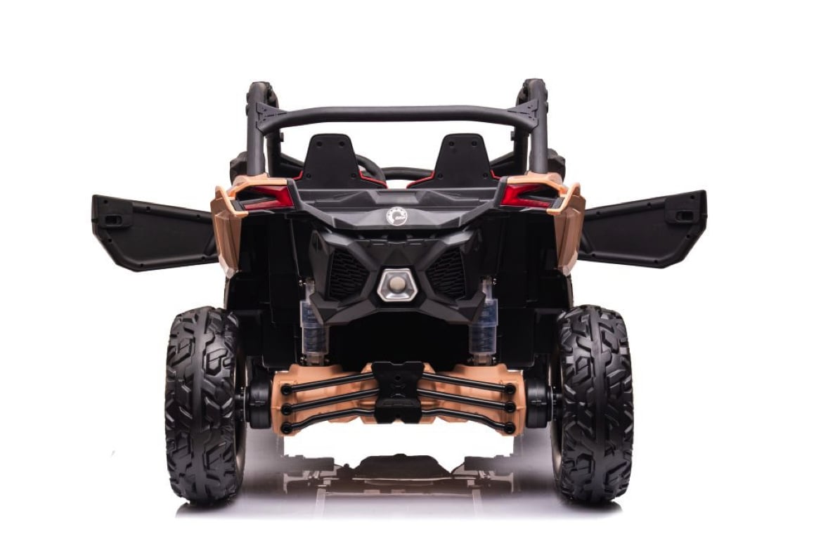 Buggy Can-Am Maverick 2 Places, 24V 14Ah, Siège Cuir, Pneus Caoutchouc