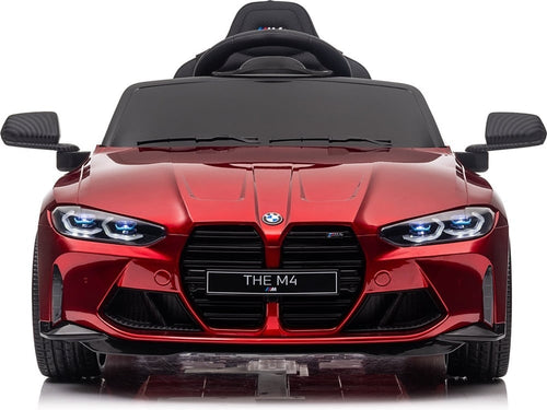 Bmw M4, Voiture Électrique Pour Enfants 12 Volts, Siège En Cuir, Pneus En Caoutchouc, Voiture À Batterie Pour Enfants !