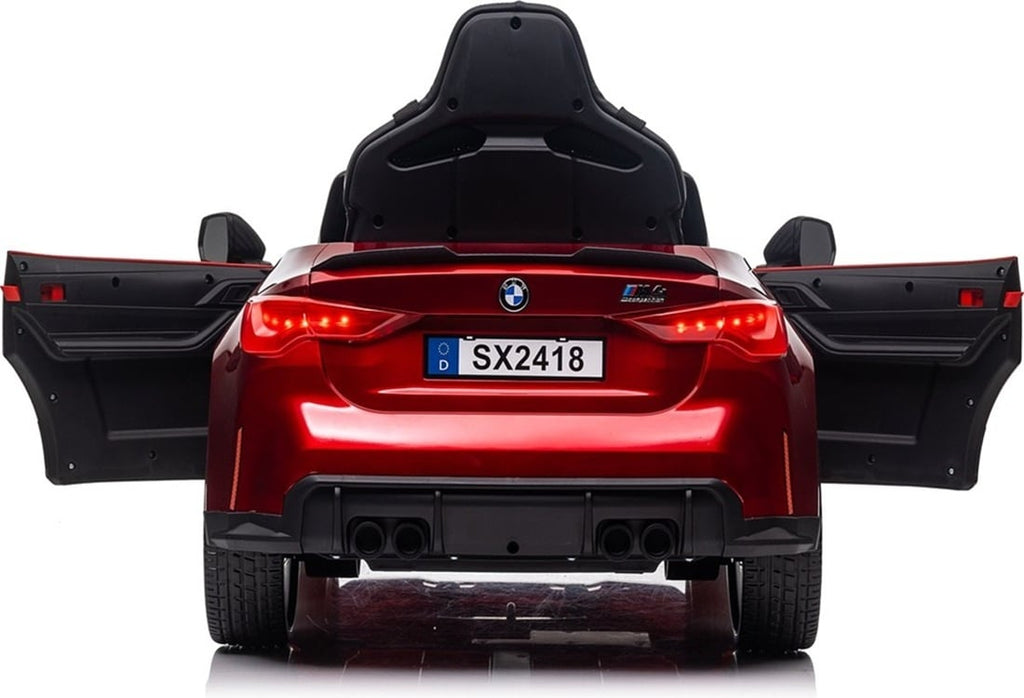 Bmw M4, Voiture Électrique Pour Enfants 12 Volts, Siège En Cuir, Pneus En Caoutchouc, Voiture À Batterie Pour Enfants !